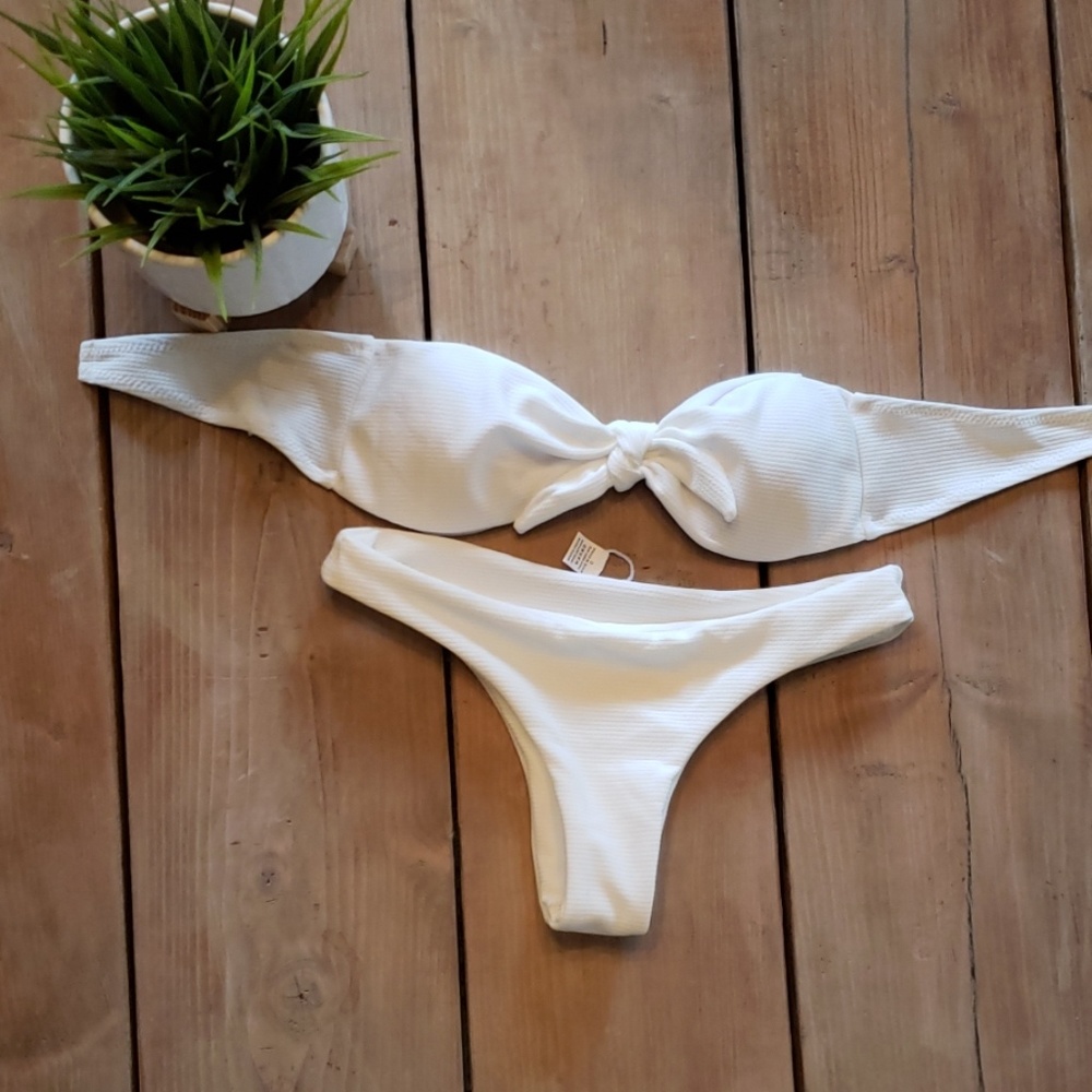 Beautiful white sexy bikini